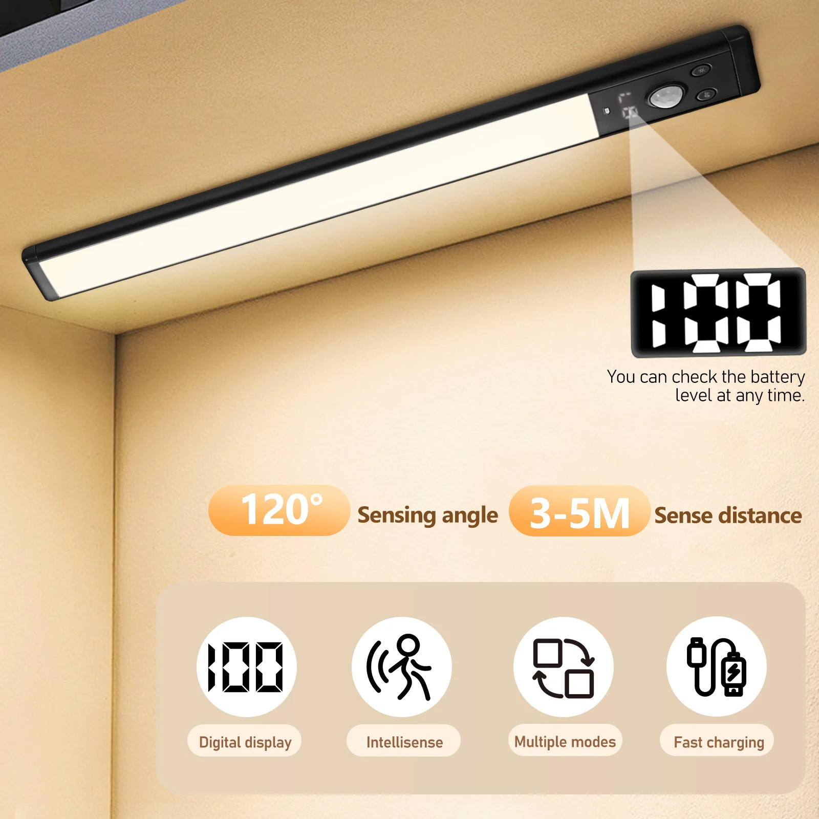 4 قطعة أضواء تحت الكابين الحركة المنشط Led أضواء ليلية للمطبخ تحت الخزانة تركيبة إضاءة الاستشعار البشري ليلة