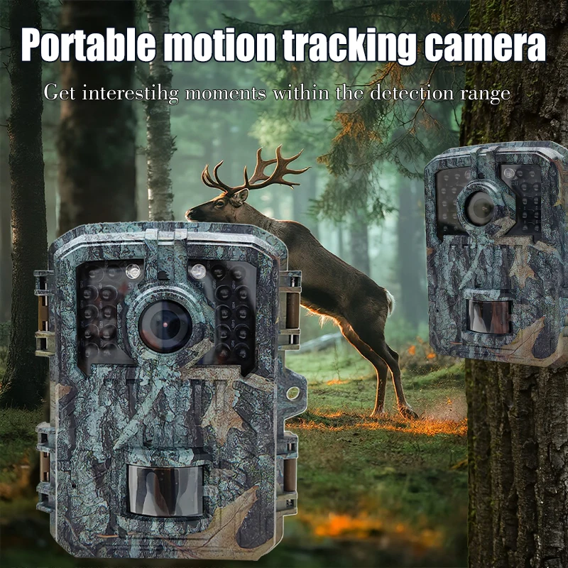Mini caméra de chasse 16MP, détecteur d'animaux sauvages HD, surveillance étanche, détection de chaleur infrarouge, Vision nocturne, caméra de piste en plein air