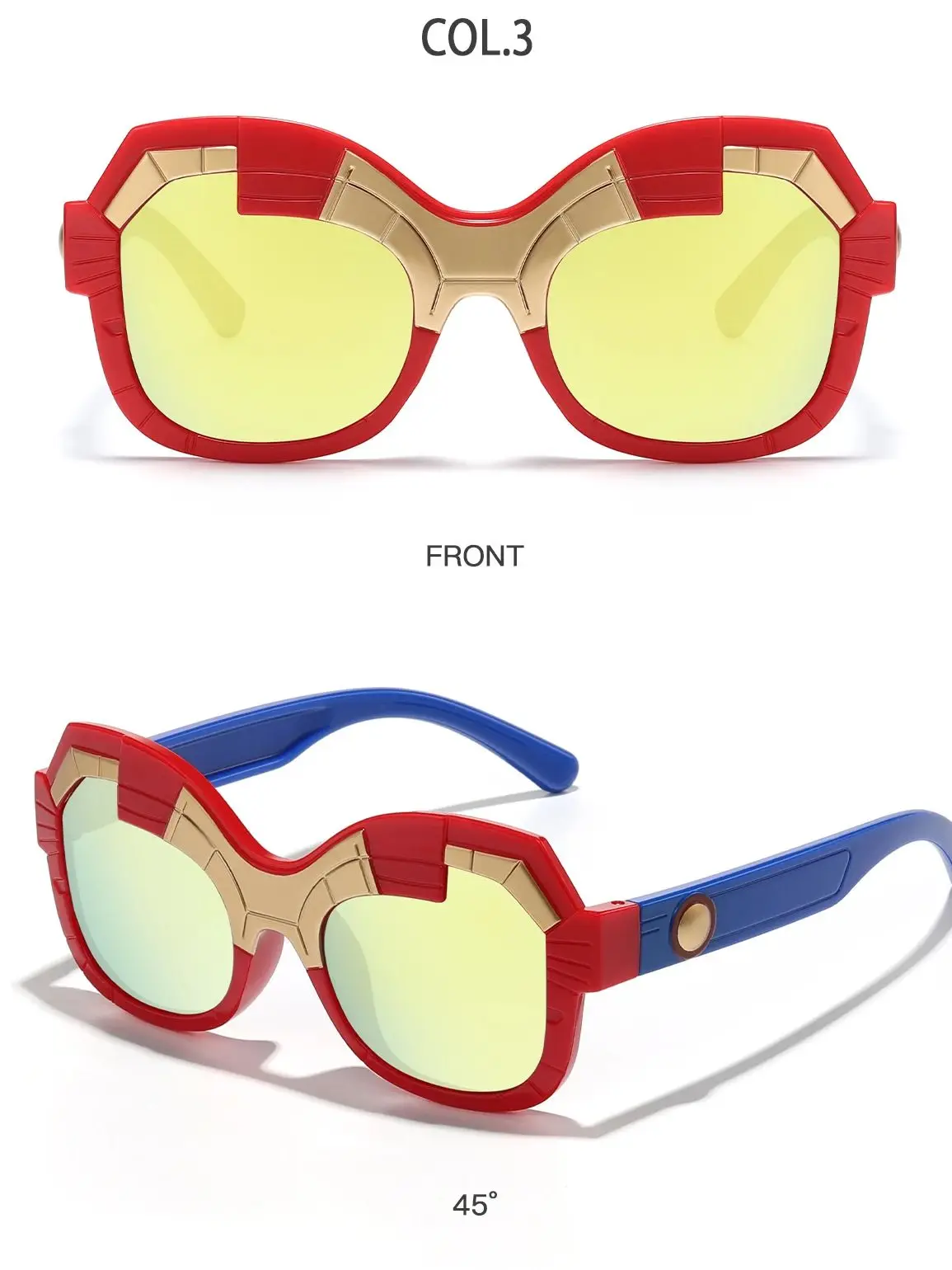 AliExpress NONE Robot Boys Girls Sunglasses Summer Trend Sunshade Cartoon Eyewear Anti-reflective Outdoor Sun Glasses for Children UV400