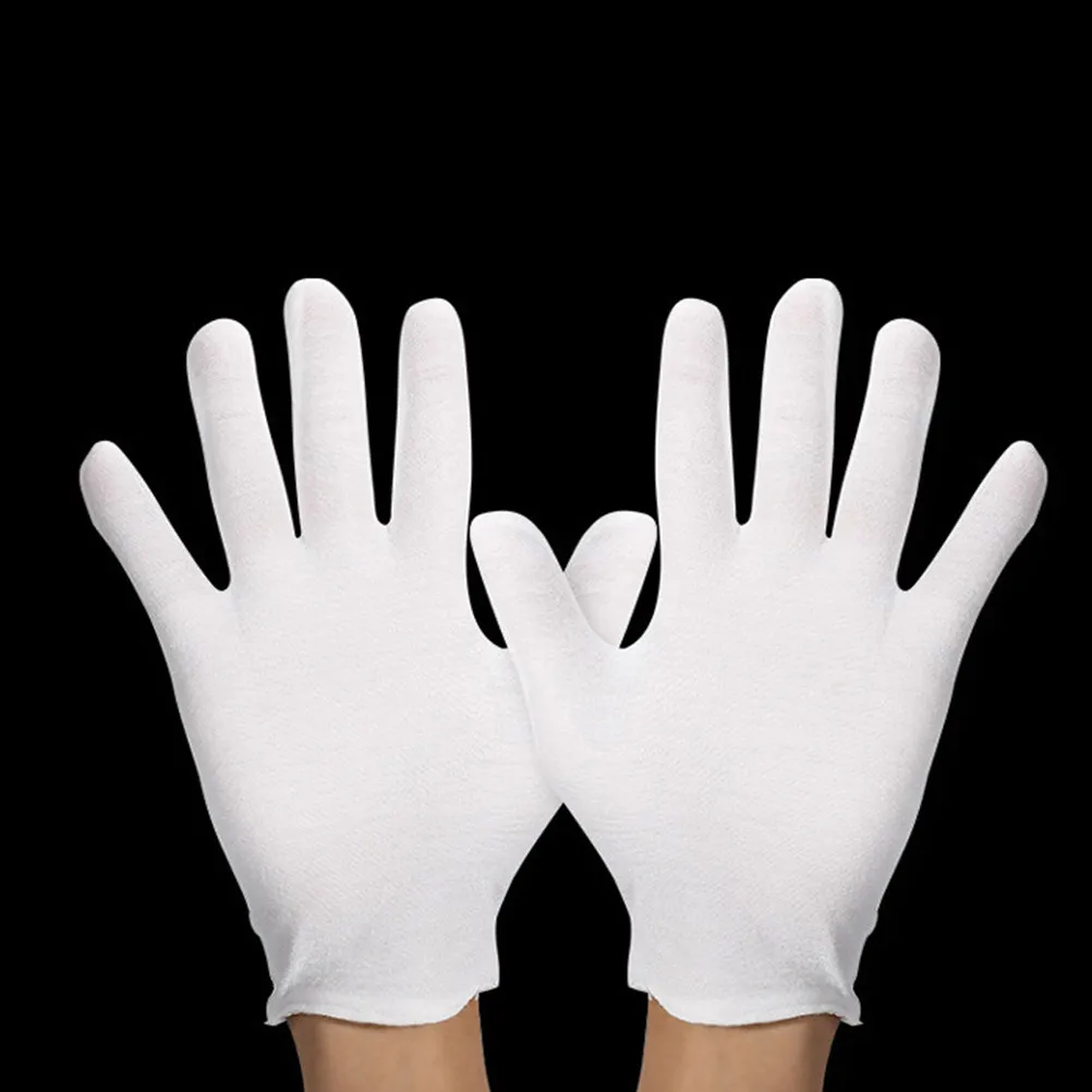 

20Pair Cotton Protective Gloves Easy Clean Reusable for Jewelry Inspection Picture Handling Construction Cleaning Warm Work