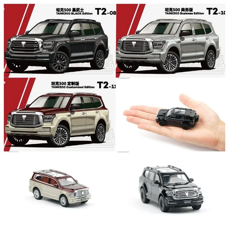 1:64 Tank 500 SUV Alloy Car Model Diecast Metal Toy Off-road Vehicles Car Model Simulation Miniature Scale Collection Kids Gifts