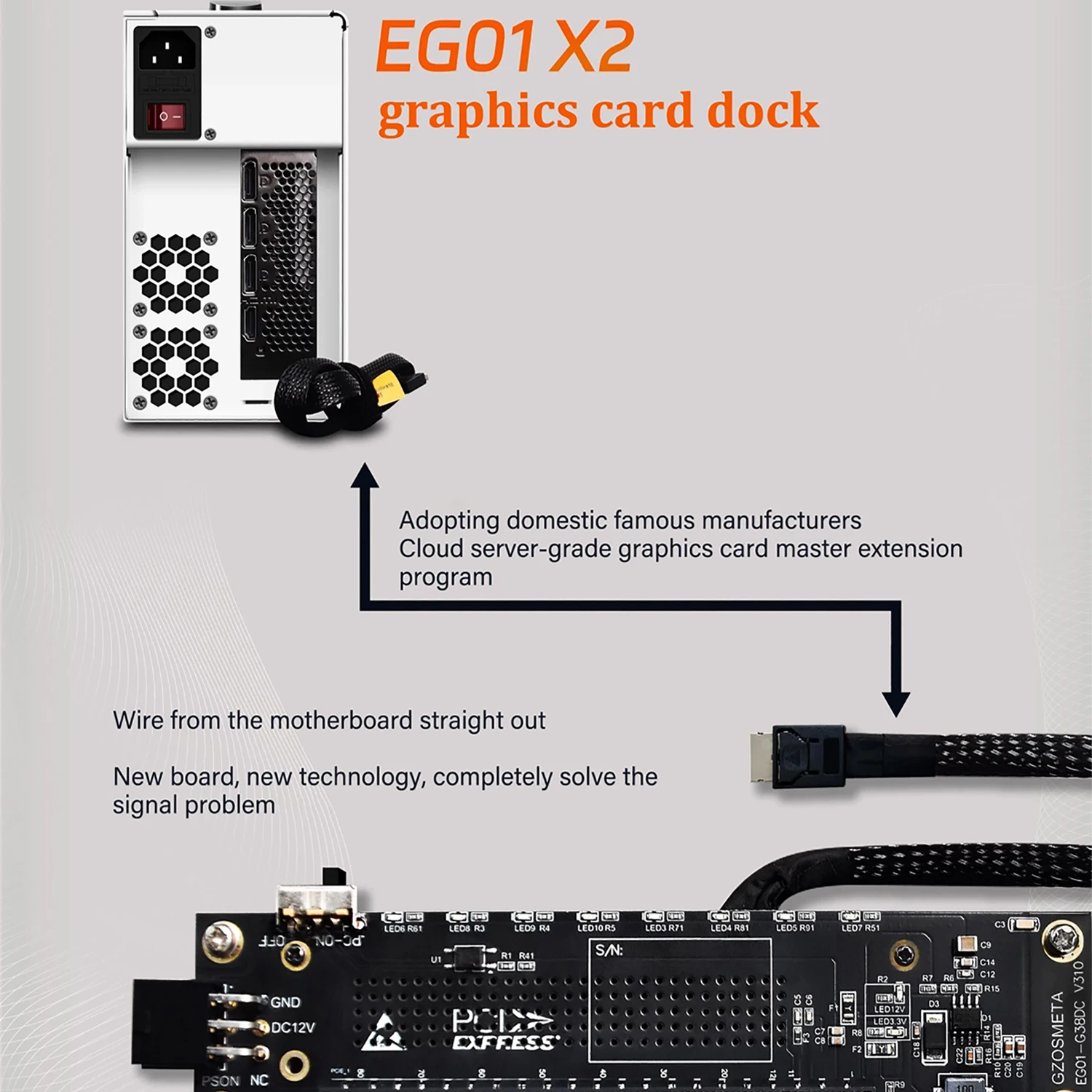 External RTX 4060 4070 Egpu Oculink Laptop Stand Docking Station