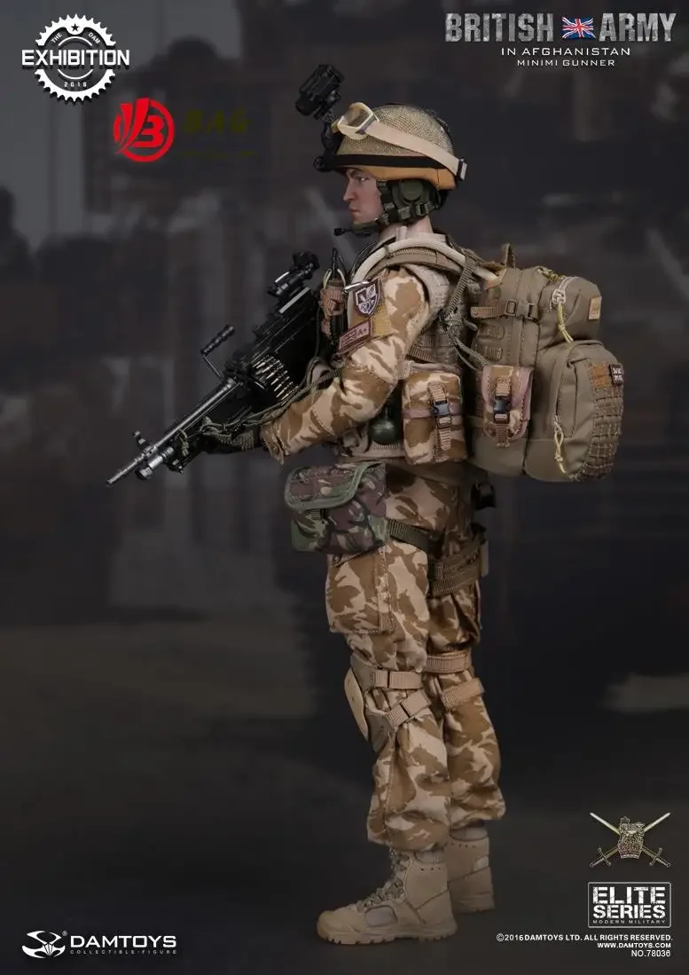 1/6 Action Figures Model DAMTOYS DAM78036 2016 Exhibition BRITISH ARMY IN AFGHANISTAN  MINIMI GUNNER  in stock