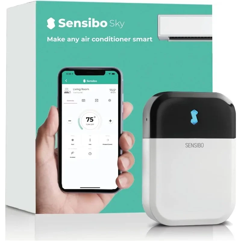 

Sensibo Sky, Smart Wireless Air Conditioner Controller. Quick & Easy DIY Installation. Maintains Comfort with Energy Efficient