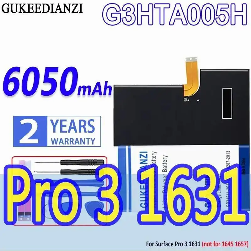

For Microsoft Surface Pro 3 1631 1577-9700 Tablet MS011301-PLP22T02 6050Mah G3HTA005H G3HTA009H Laptop Battery High-Efficiency