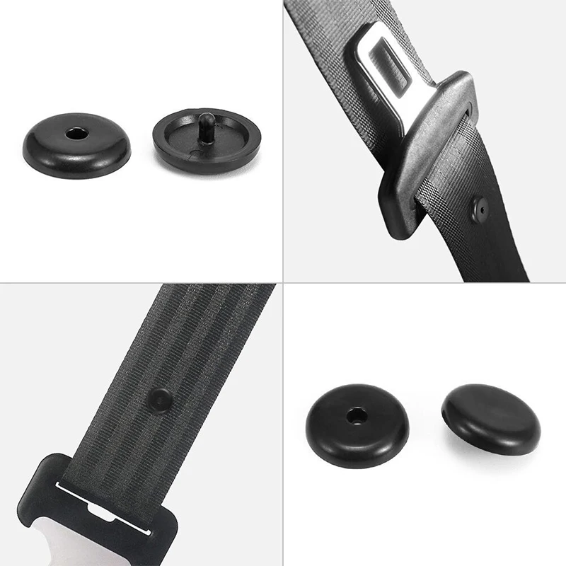 2-20Pcs Car Safety Seat Belt Limit Buckle Clip Retainer Seatbelts Stop Button Auto Interior Accessories Black Gray Beige 3 Color image 3