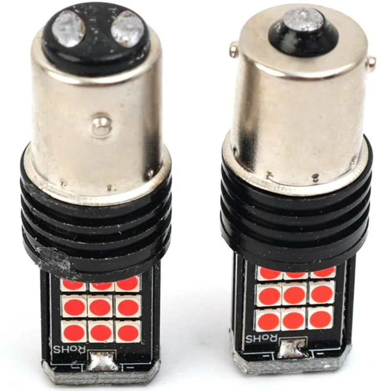 

Super Bright 1157 1156 BAY15D P21/5W LED Brake Light Bulb Canbus Error Free Red Strobe Flash Car Tail Turn Signal Lamp 12V