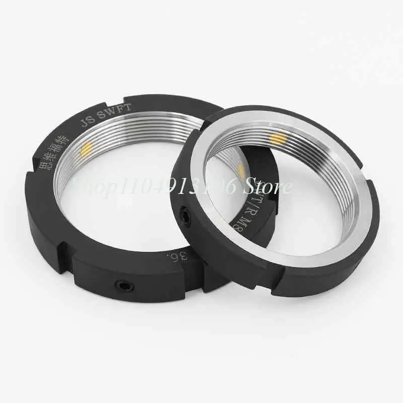 1pcs M58-M130 R-Type Locking Nut Precision Rolling Bead Shaft Main Shaft Lock Nut Steel Prevent Backout Round Nuts Pitch 1.5/2mm