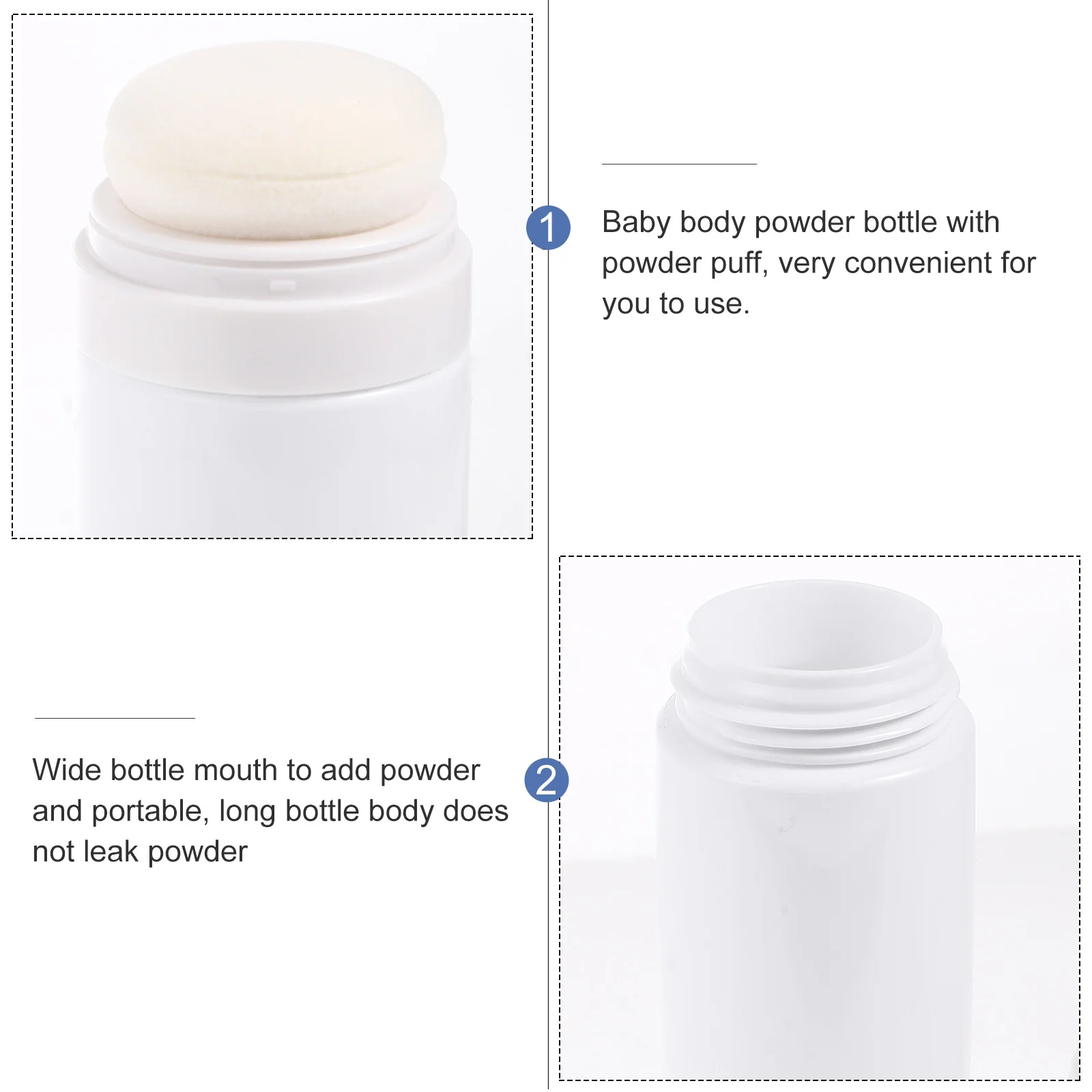 Dispenser Container Pot Compact Clear Toiletry Bag Empty Powder Case Box Talcum Storage Child Bottle Baby