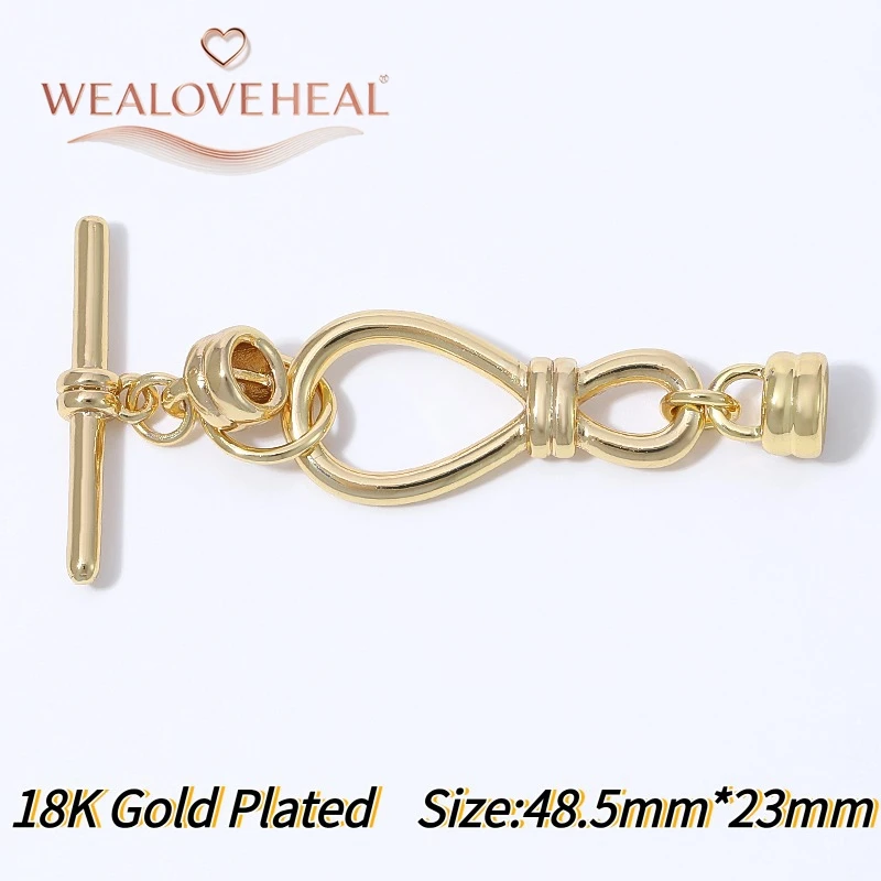 18K vergoldeter Messing-Herz-OT-Knebelverschluss mit Mikro-Pavé-Zirkonia für DIY-Armband- und Halsketten-Schmuckherstellung Zubehör – Detail 23