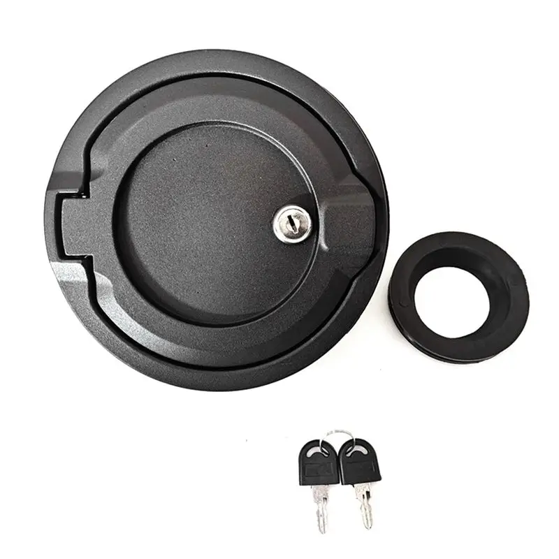 Car Fuel Gas Tank Cap Cover Locking Fuel Door With Key For Jeep Wrangler JL JLU 2018-2023 Tank Cover-N25R