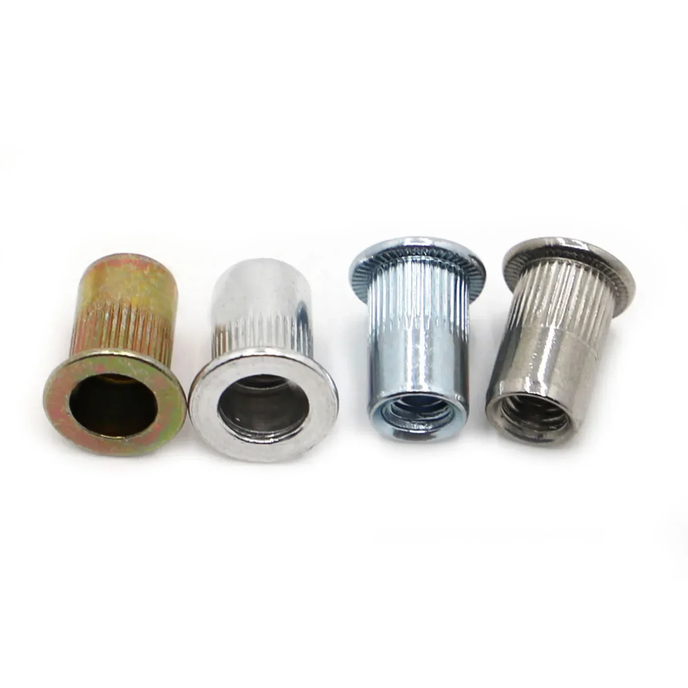 M3 M4 M5 M6 M8 M10 M12 304 Stainless Steel Carbon Steel Aluminum Flat Head Blind Rivet Nut Insert Rivnut Nutsert for Screw Bolt