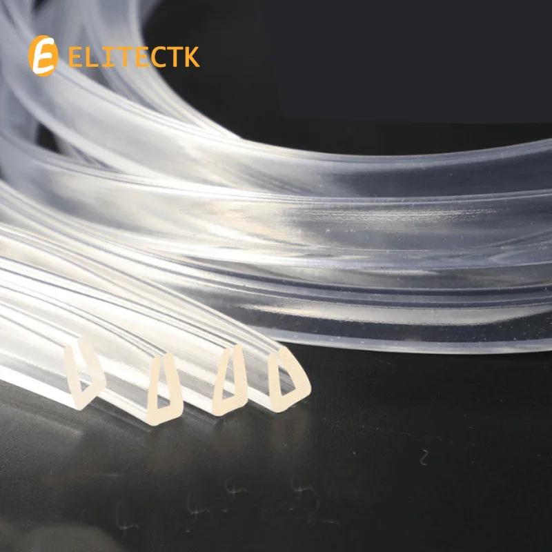 2 Meters U-channel Rubber Edging Sealing Strip Shower Door Glass Durable Sealing Tape Edge Guard Weatherstrip Multiple Size