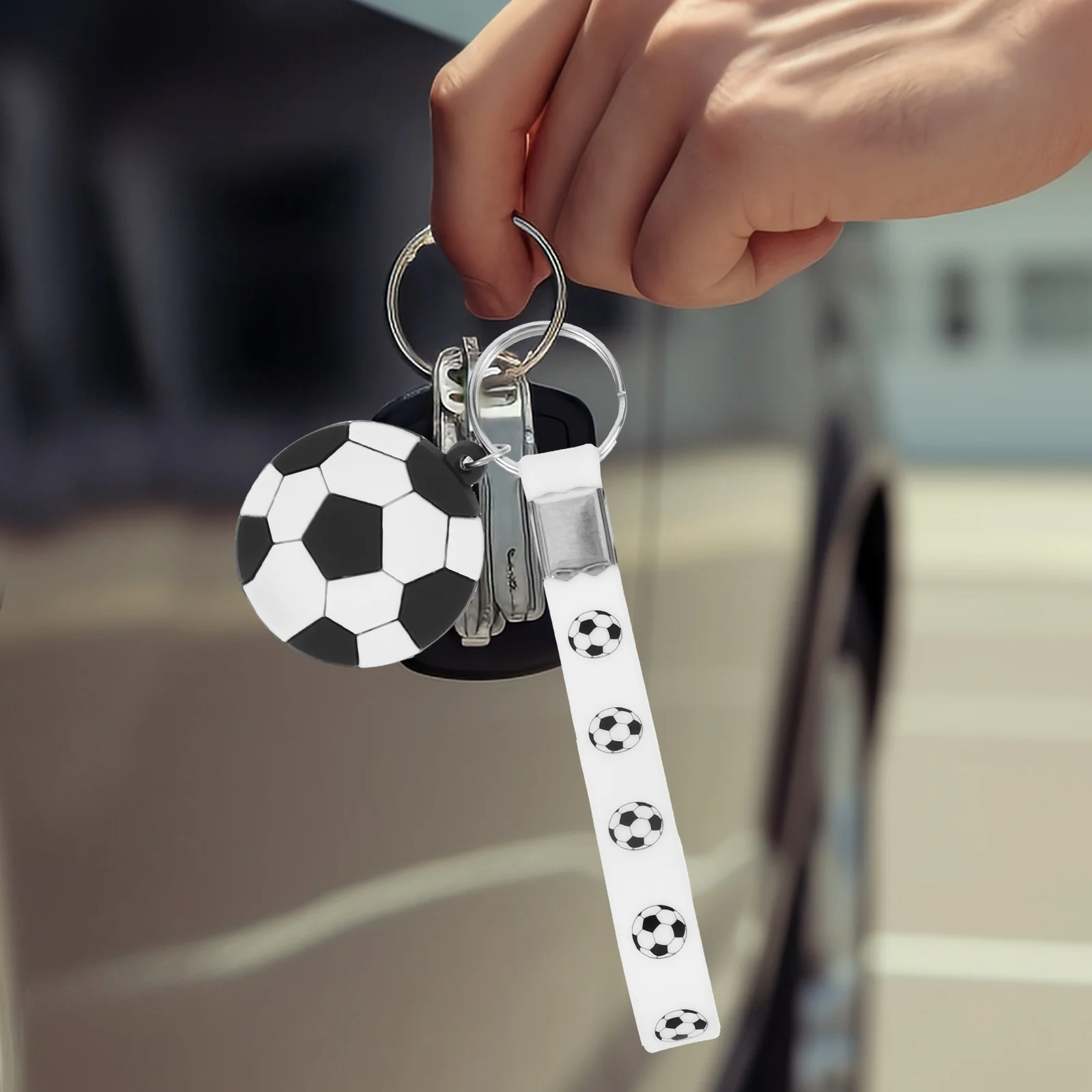 Football Key Ring Creative Chain Pendants Sports Soccer Keychain Hanging Keychains Rings