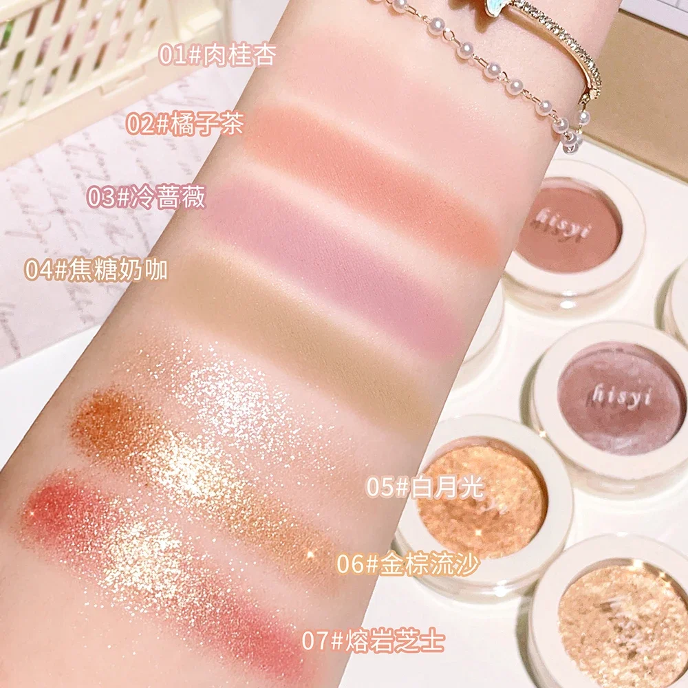 Ombretto monocolore: trucco opaco e luccicante, ad alto pigmento, illuminante, impermeabile, duraturo, morbido e naturale