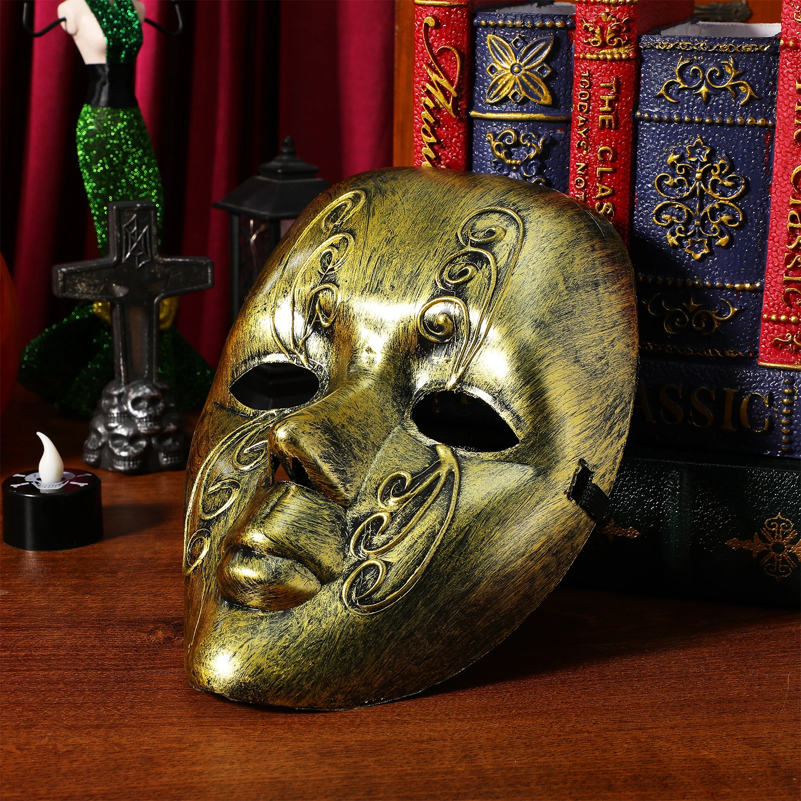 

Full Face Mask Masquerade for Men Masks Costume Vintage Halloween Party Favor