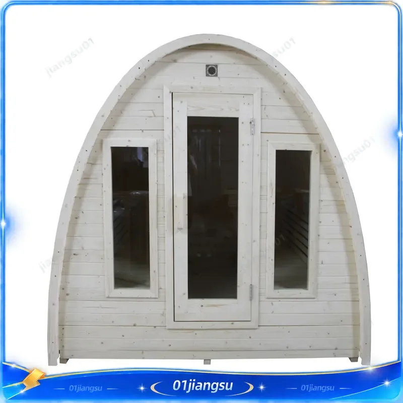 Custom Outdoor Barrel Sauna Canadian Red Cedar Wet Steam Room Backyard Garden Spa Kit OEM ODM Support Portable Wood Sauna