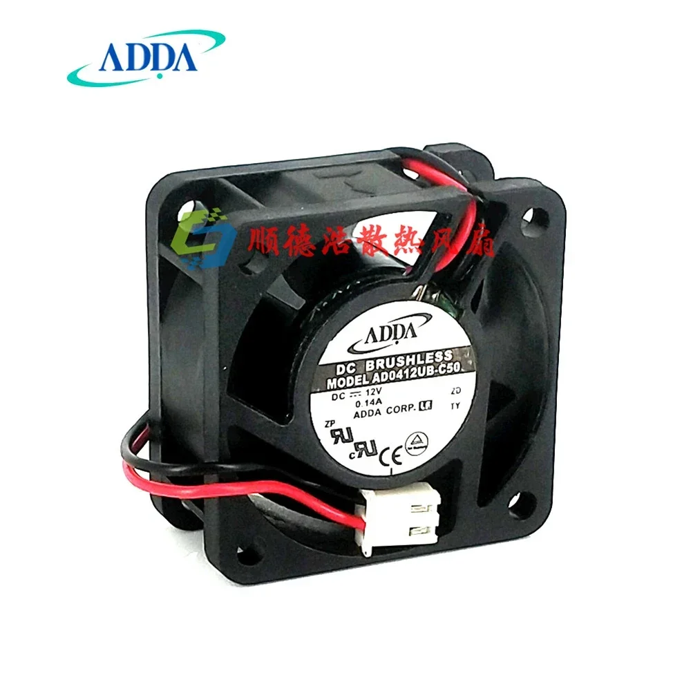 +New for  ADDA AD0412UB-C50 DC 12V 0.14A 3-LInes 4020 4CM dual ball bearing cooling fan