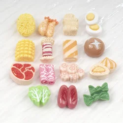 30/300Pc Cartoon Mini Vegetable Corn Enoki Mushroom Meat Series Nail Art Resin Designer Charms DIY Craft for Nail 3D Decorations