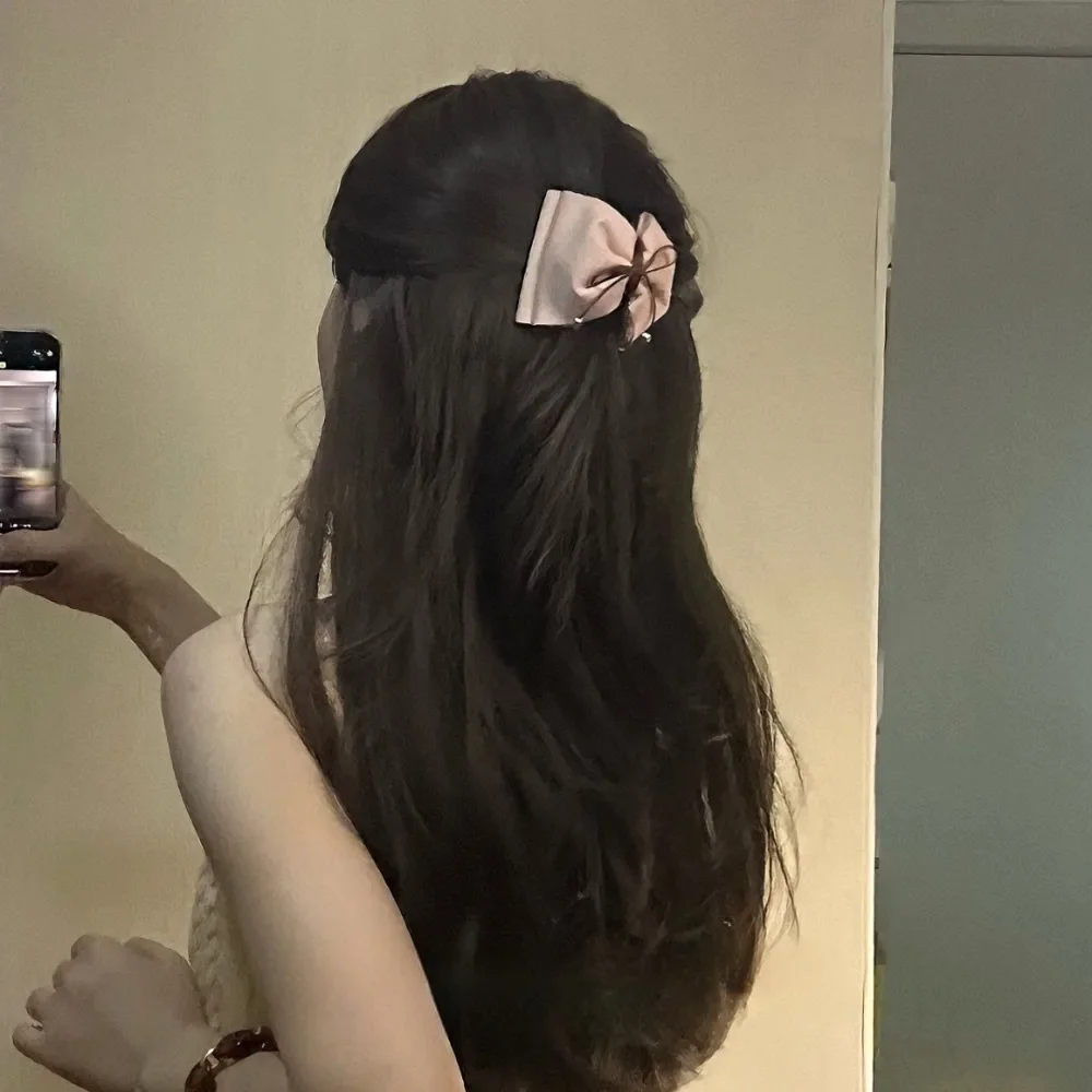 

Hairpin Vintage Suede Bow Crab Clip Non-slip Jewelry Chamois Hair Claw Elegant French Bowknot Tassels Hair Clip Women