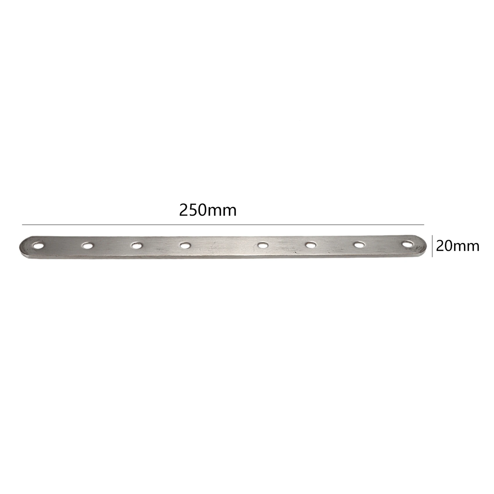 PORK-3X Metal 8 Holes Flat Straight Design Corner Brace Angle Bracket 250Mm