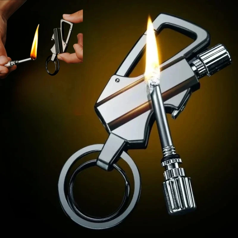 

2026Multifunctional Keychain Lighter with 10000 Matches Outdoor Waterproof Portable for Camping And Travel，Cigarette accessories