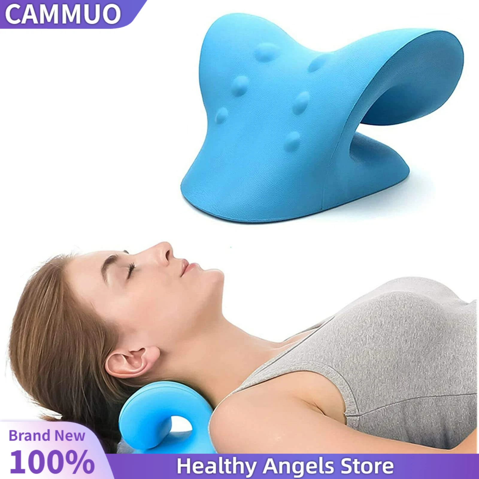 Cervical Spine Stretch Neck Shoulder Relaxer Cervical Muscle Relaxation Traction Device Shoulder Massage Pillow Spine Correction