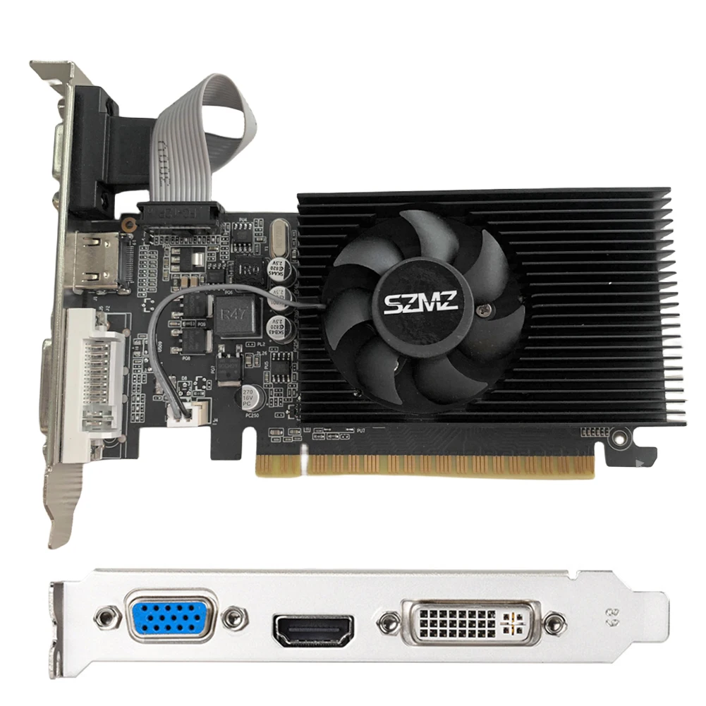 GT730 4GB DDR3 Video Card GT 730 Graphics Card HD VGA DVI Port PCI-E2.0 16X Computer Gaming Graphics Cards Mute Fan