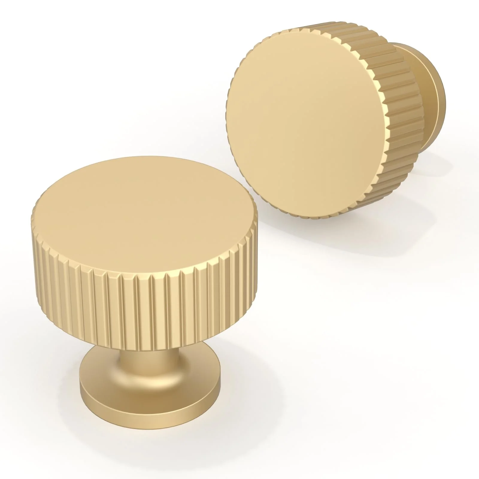 

Asimerdeco 10 Pack Brushed Gold Single Hole Round Cabinet Knobs Drawer Knobs Dresser Knobs Kitchen Cabinet Pulls Diameter 1.1