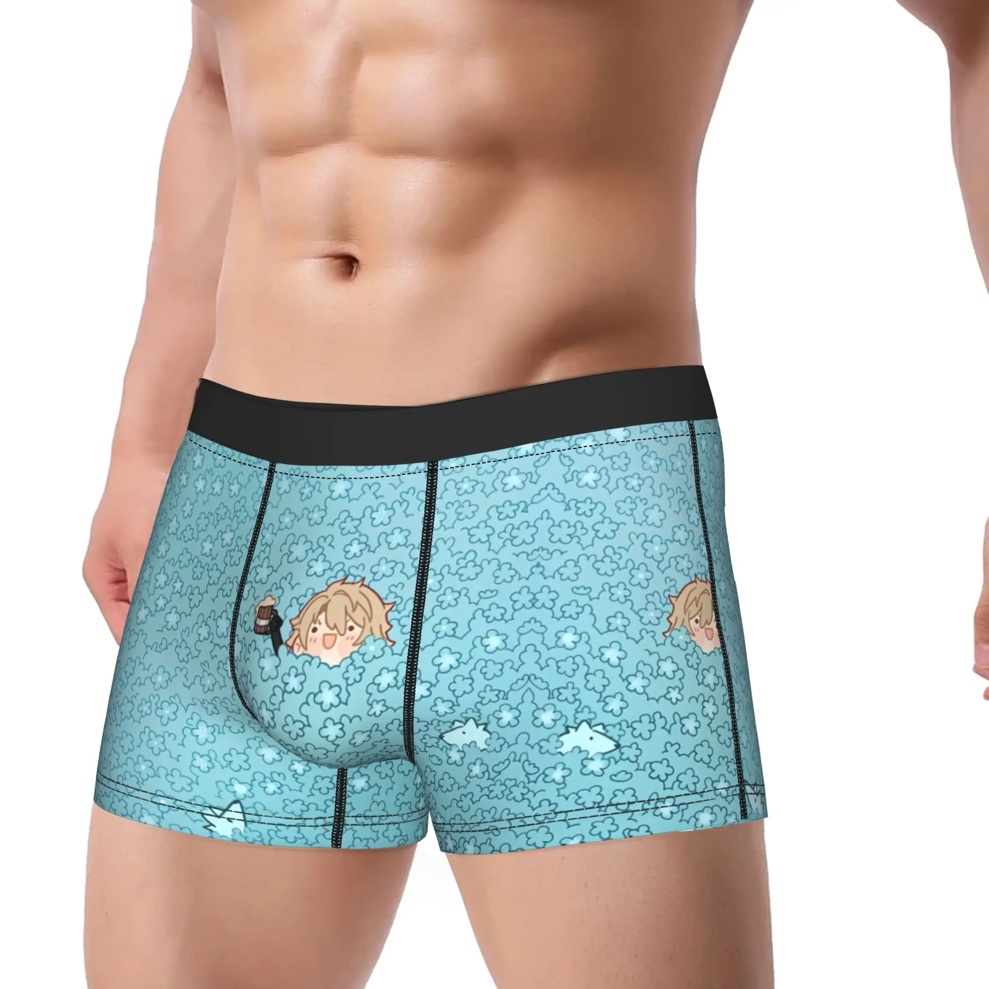 Genshin Impact Game Printed Underwear  Soft Trend Panties Design Shorts Briefs For Males Pouch Plus Size Boxershorts