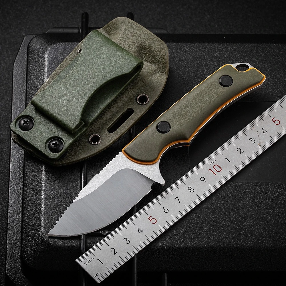 Cross-Border Hot Selling Small Straight Knife Survival Outdoor Camping EDC Fishing with Sheath