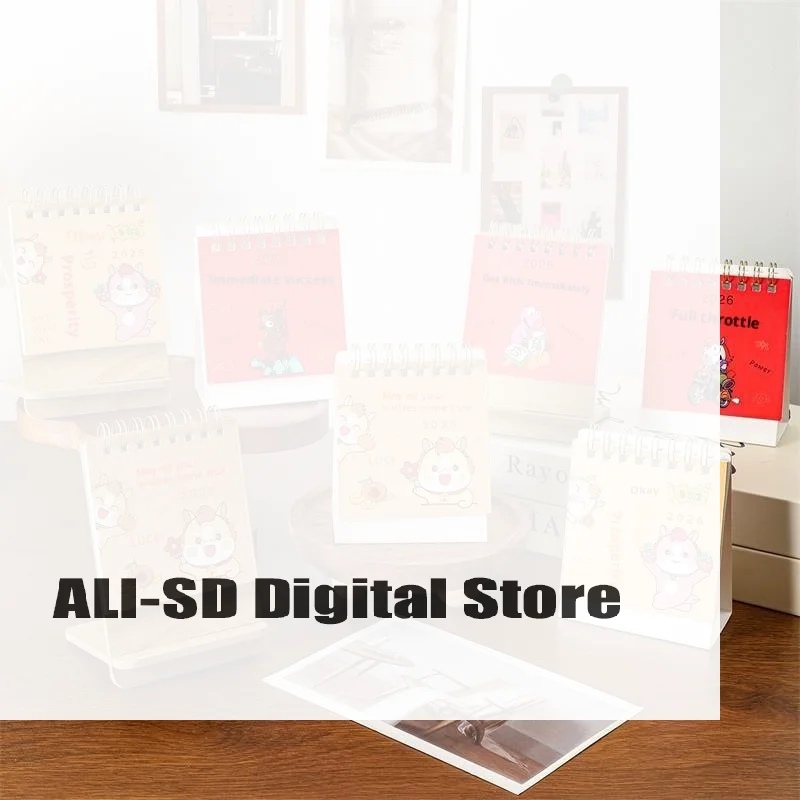 

Мини-календари на 2026 год лошади, креативные настольные портативные дорожные календари, милый календарь с рисунком пони, настольный декор, украшения