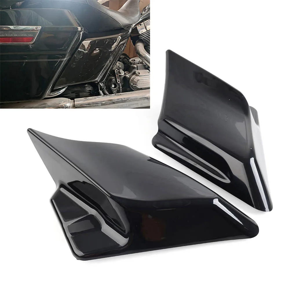 

Unpainted Black Motorcycle Stretched Side Covers Panel For Harley Davidson Street Glide Special FLHXS Road Glide 2014-2023