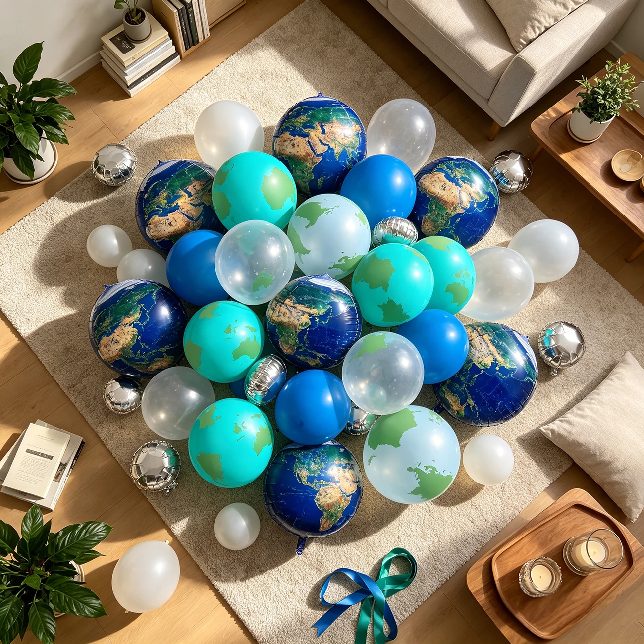 Globo de Aluminio 4D con Diseño de Mapa del Mundo, Decoración para Fiestas Temáticas de Viajes, Día de la Tierra, Bon Voyage, Graduación