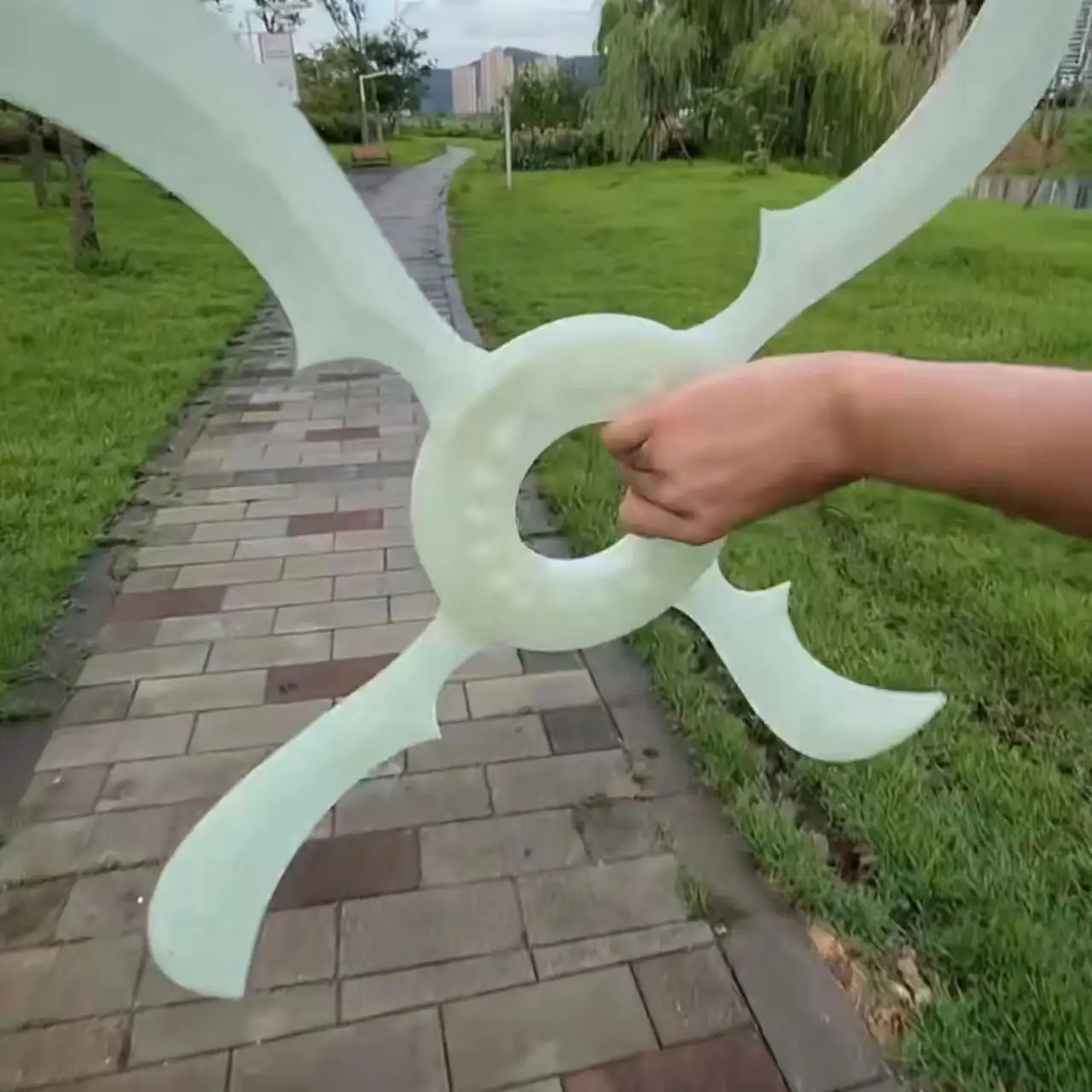 Luminous Windmill Toy Ninja Star Bla Tech Spiral 3D Printed Str Relief Cosplay Accory Rotatable Collectible Item