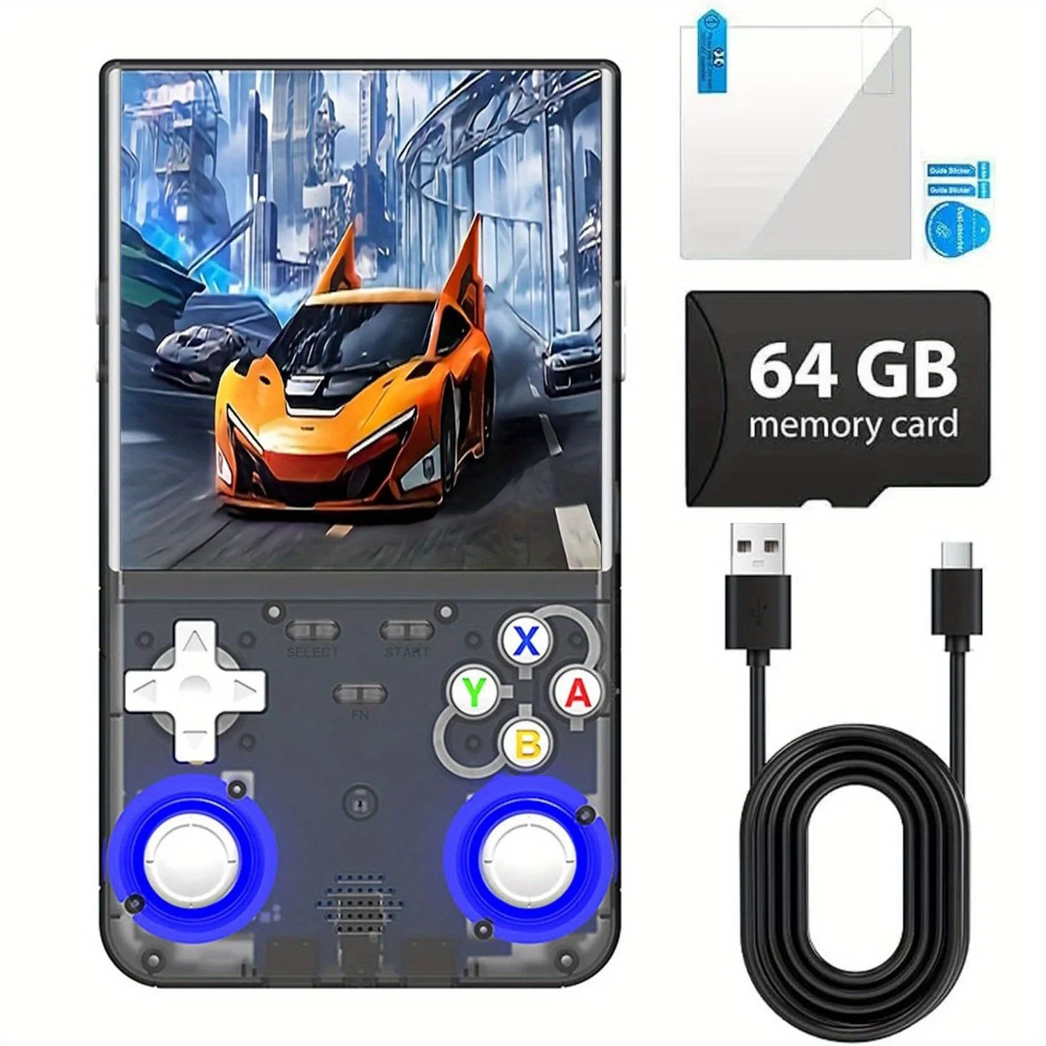 

R36S Ultra Retro Handheld Game Console Linux System 4.0 Inch IPS Screen Portable Video Games Console 64GB 20000+ Classic Games