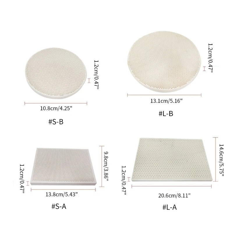 Ceramic Thermal Baffle Honeycomb Fire-Resistant Brick Refractory Brick Tool Porous Block Plate Jewelry Making Tool