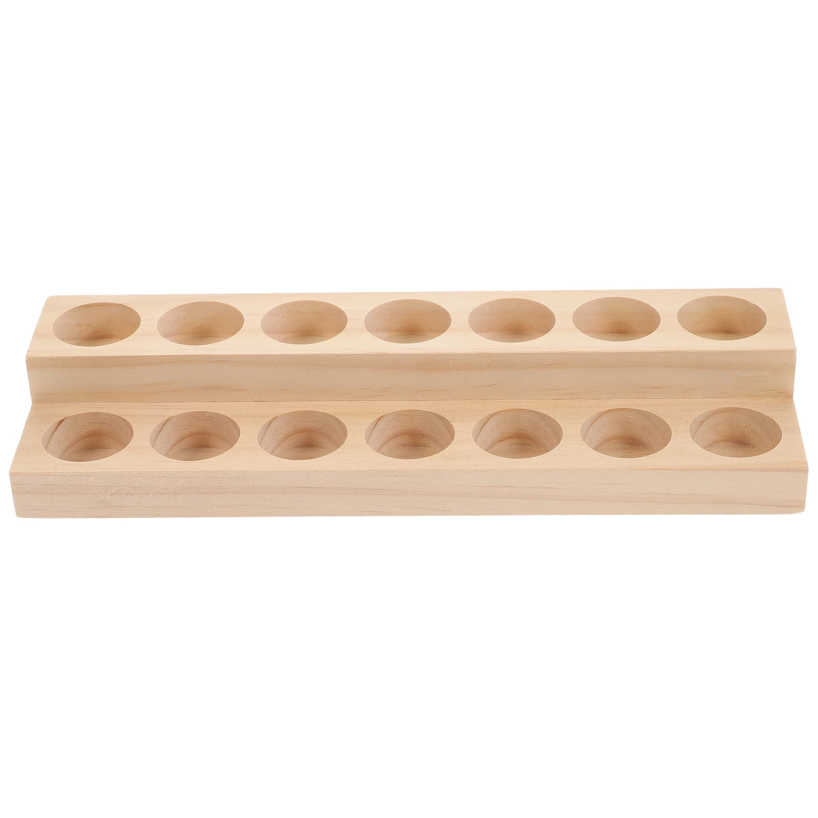 

Essential Oil Display Stand Wooden Holder Storage Organizer Solid Wood Case Bottle Shelf Two Layers Box Aromatherapy Makeup