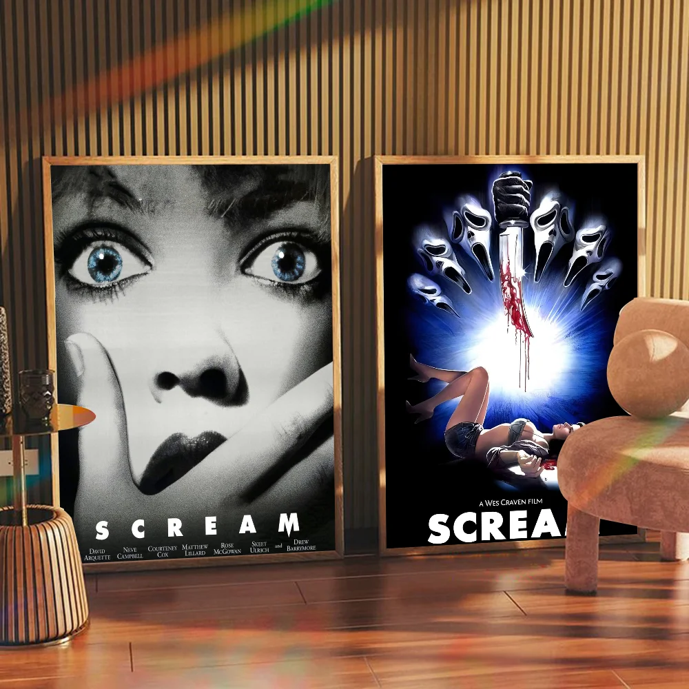 Scream Anime Posters Sticky HD Quality Wall Art Retro Posters For Home Kawaii Room Decor