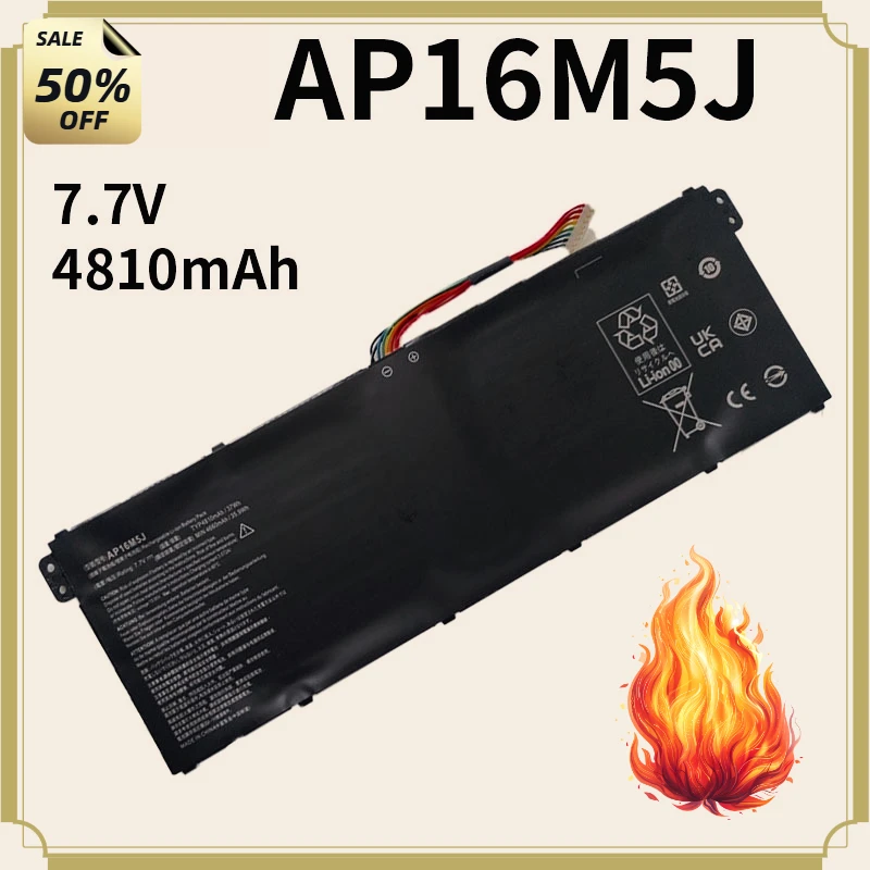 High Quality Replacement Laptop Battery for Acer AP16M5J Aspire 1 A114-31 A314 A315 4810mAh 7.7V Rechargeable Li Ion Battery