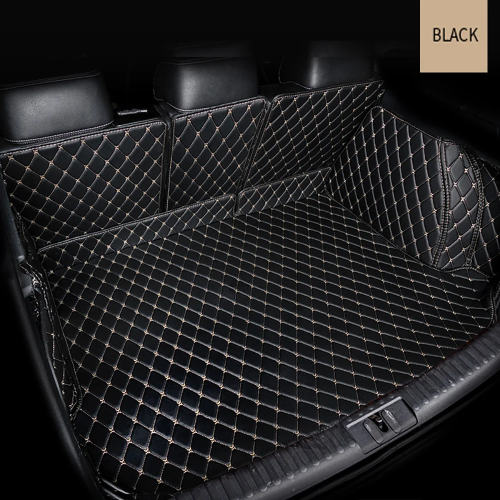 Custom Leather Car Trunk Mat For Hyundai Tucson TL 2016~2019 Waterproof Cargo Liner Carpet Interior Parts Accessories Cover