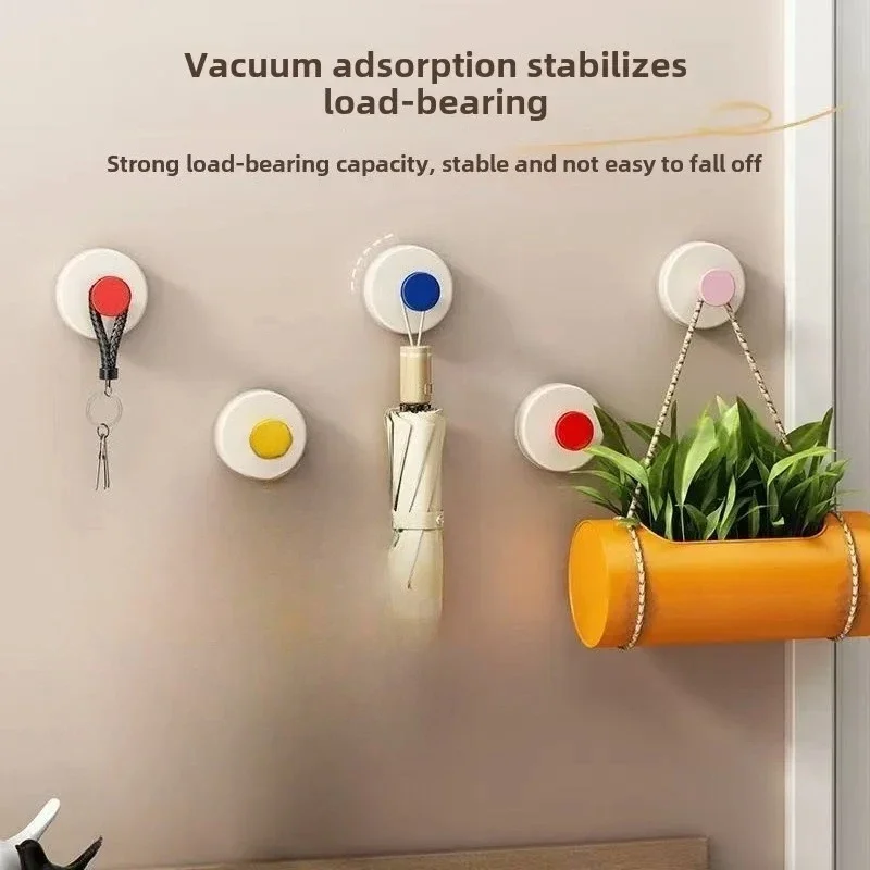 Colorful Strong Adhesive Hooks for Bathroom and Kitchen, Hole-Free Removable Hooks Suitable for Keys, Towels, Bags and Dolls