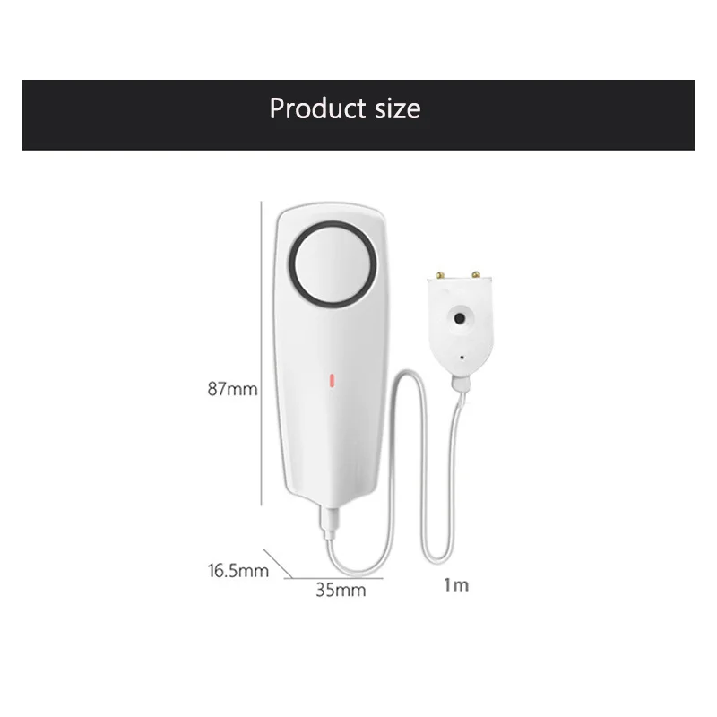 Household Overflow Detection Tuya Intelligent Wifi Water Immersion Sensor Wireless Remote Push Water Leakage Alarm Rechargeable