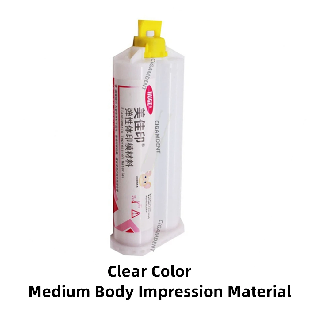 Dental Silicone Impression Material Putty Light Body Heavy Body Medium Bite Registration Artificial Gingival Gum Mixing Tips Gun