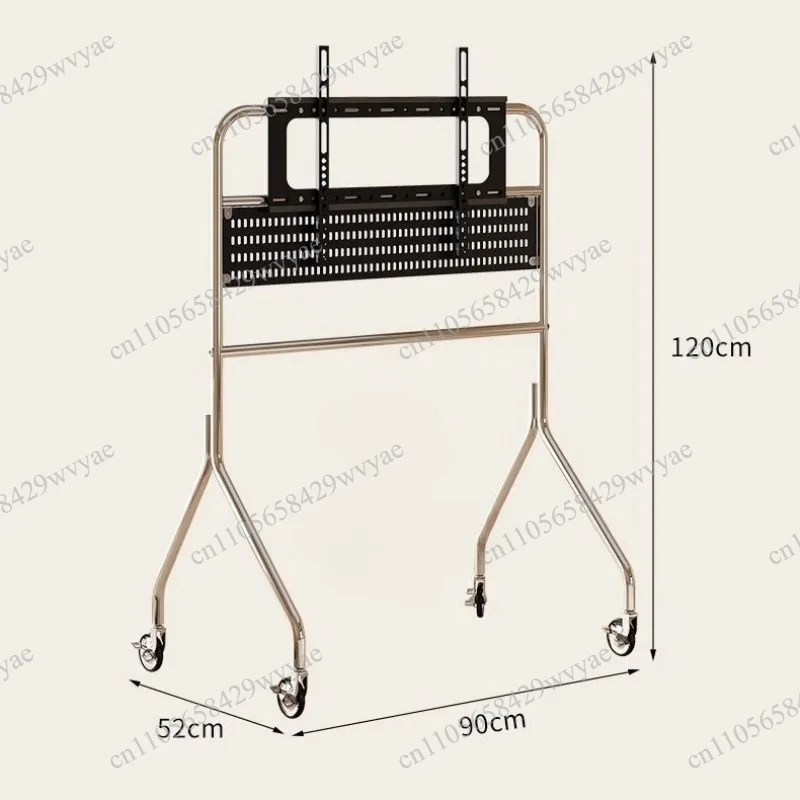 Movable TV Stand Rack Stainless Steel Universal TV Cart Bracket Fit 32-75 Inch TV Living Room Furniture