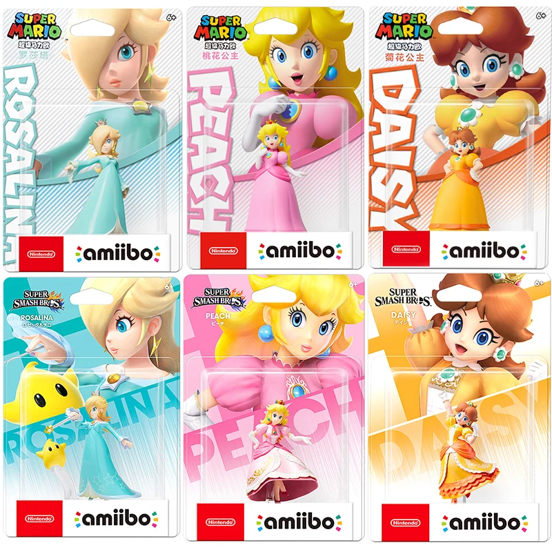 ARTSWIFT Amiibo - Super Smash Bros. Daisy Rosalina Peach Figurine Original NS NFC Asian Version Region Free Brand New In Stock