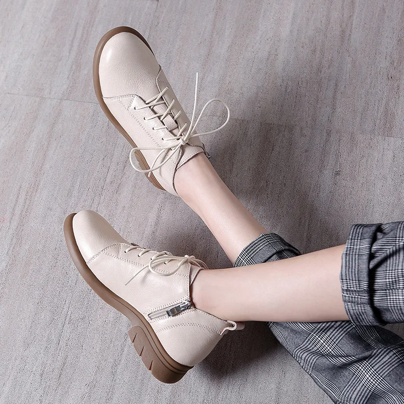 Women Winter Shoes White Boots Woman Winter 2023 Booties for Very Comfortable Women Women's Ankle Boots Boot Female Lace-up Tabi