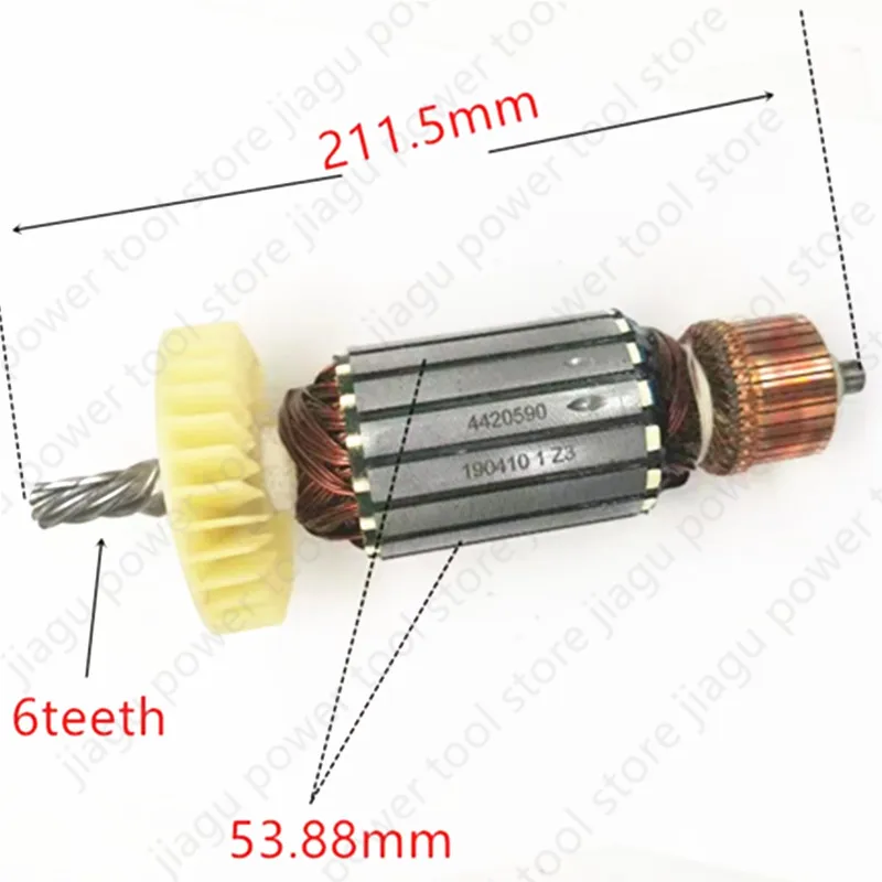 220-240V 6-Tooth Armature Rotor for Metabo CS23-355 310009340 Cutter Rotor Power Tool Accessories