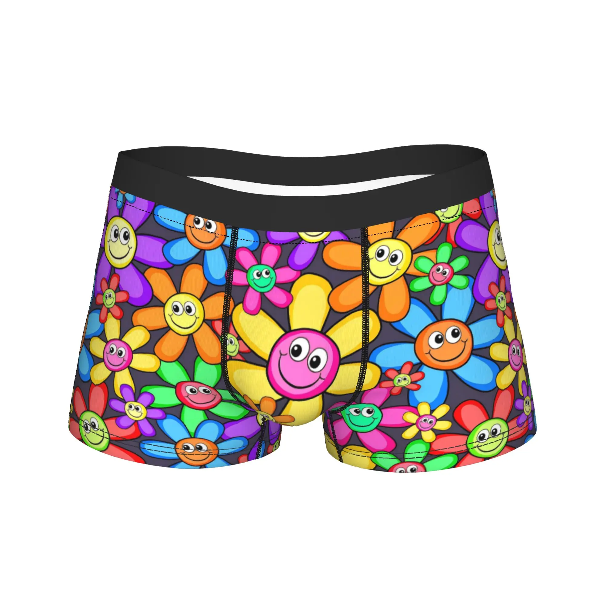 

Мужские трусы-боксеры Happy Florals с принтом, эластичные, с анатомическим мешочком, больших размеров