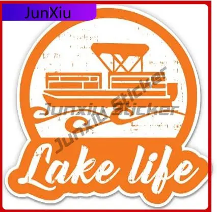 

Lake Life Pontoon Boat Funny Car Boat Window Bumper Waterproof Truck Camper Van Sticker Funny Vintage Cool Vintage Cool Unique